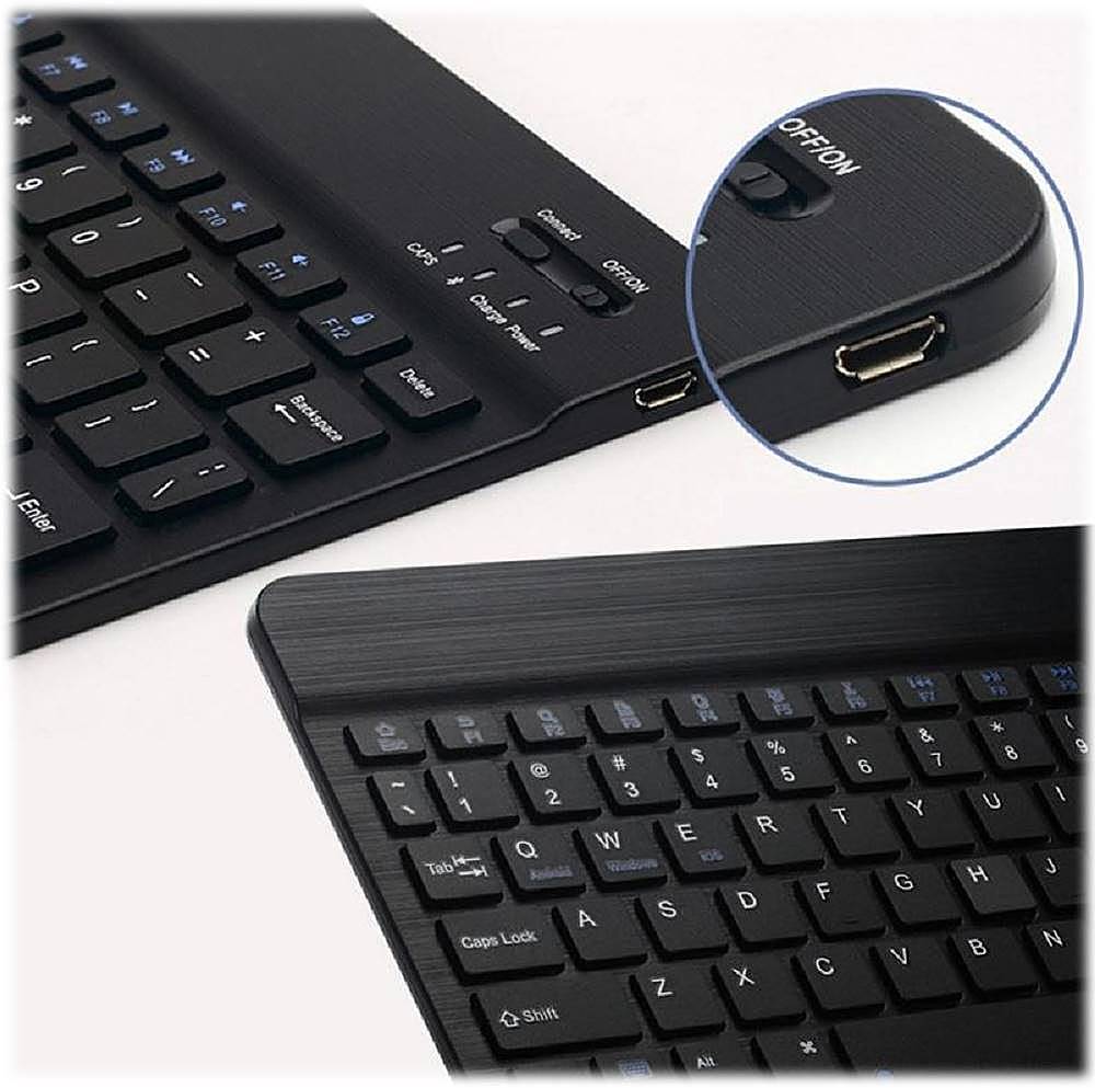 SaharaCase - Wireless Bluetooth Keyboard for Most Tablets and Computers - Black_4