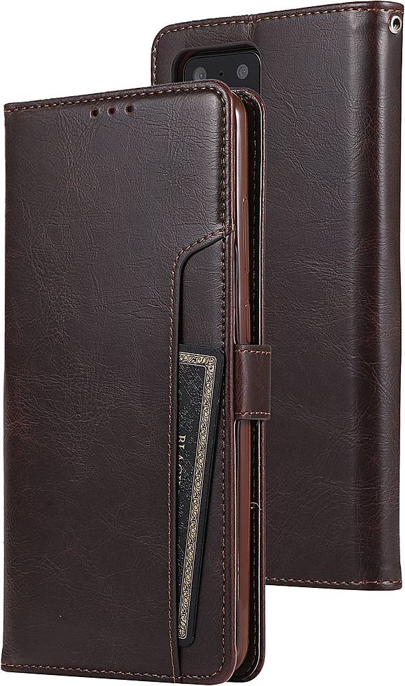 SaharaCase - Folio Wallet Case for Samsung Galaxy Note20 5G - Brown_5