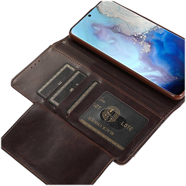 SaharaCase - Folio Wallet Case for Samsung Galaxy Note20 5G - Brown_4