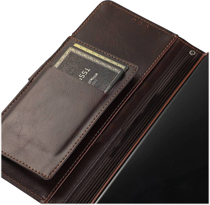 SaharaCase - Folio Wallet Case for Samsung Galaxy Note20 5G - Brown_3