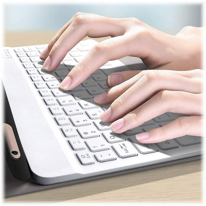 SaharaCase - Wireless Bluetooth Keyboard for Most Tablets and Computers - White_2