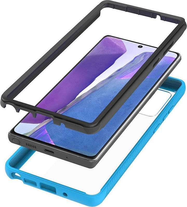 SaharaCase - GRIP Series Carrying Case for Samsung Galaxy Note20 5G - Aqua/Clear_3