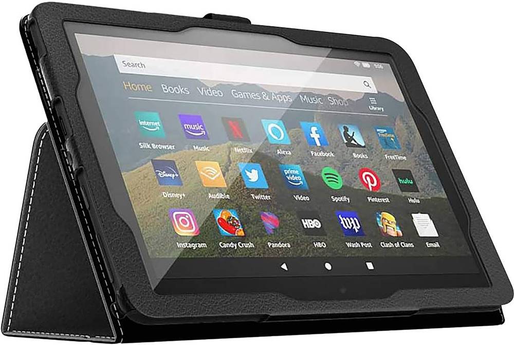 SaharaCase - Folio Case for Amazon Kindle Fire HD 8 and Fire HD 8 Plus (2020 and 12th Gen 2022) - Black_8