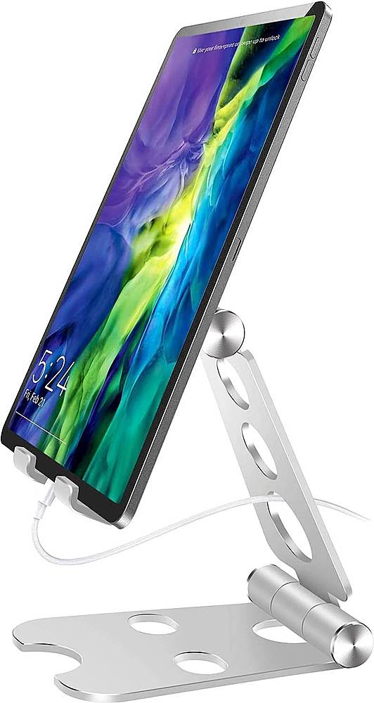 SaharaCase - Foldable Stand for Most Cell Phones and Tablets up to 10" - Silver_6