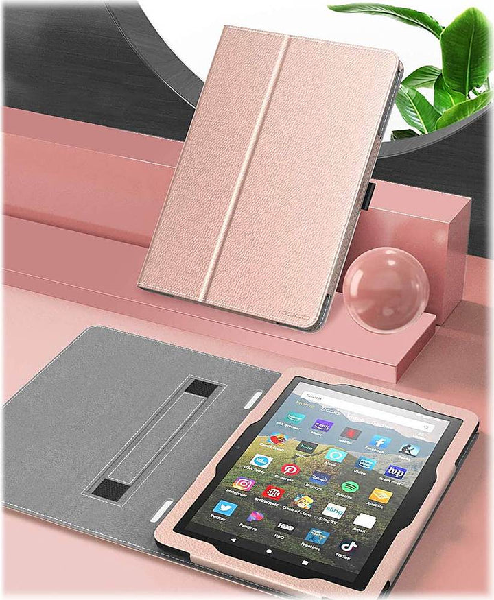 SaharaCase - Folio Case for Amazon Kindle Fire HD 8 and Fire HD 8 Plus (2020 and 12th Gen 2022) - Rose Gold_4