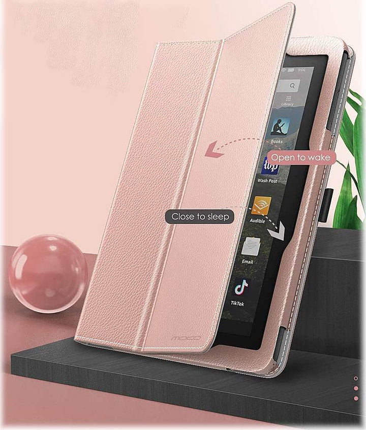 SaharaCase - Folio Case for Amazon Kindle Fire HD 8 and Fire HD 8 Plus (2020 and 12th Gen 2022) - Rose Gold_2