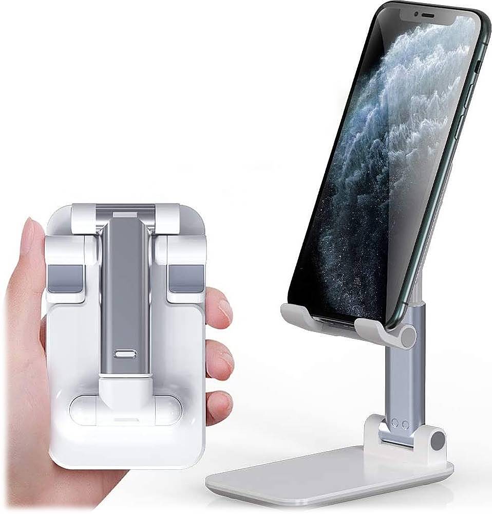 SaharaCase - Foldable Stand for Most Cell Phones and Tablets up to 10" - White_6