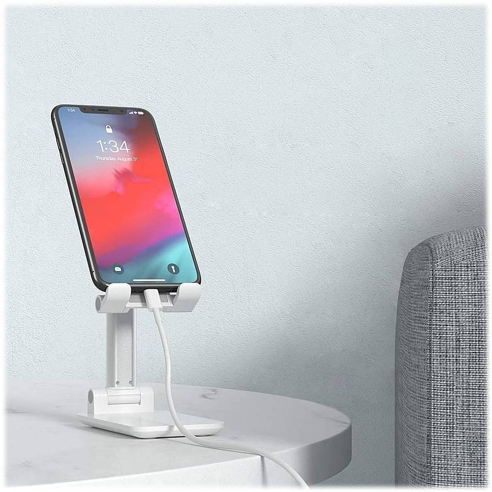 SaharaCase - Foldable Stand for Most Cell Phones and Tablets up to 10" - White_4