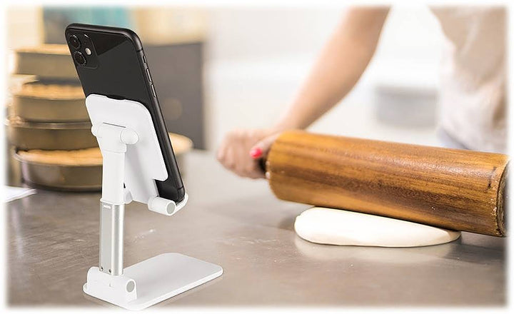 SaharaCase - Foldable Stand for Most Cell Phones and Tablets up to 10" - White_1