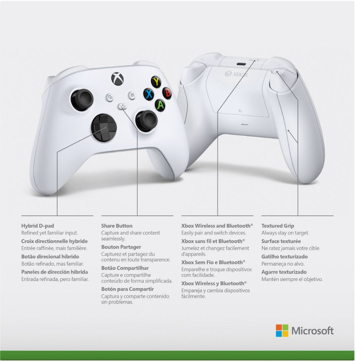 Microsoft - Xbox Wireless Controller for Xbox Series X, Xbox Series S, Xbox One, Windows Devices - Robot White_3