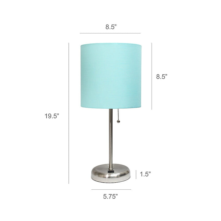 Limelights - Stick Lamp with USB charging port and Fabric Shade_2