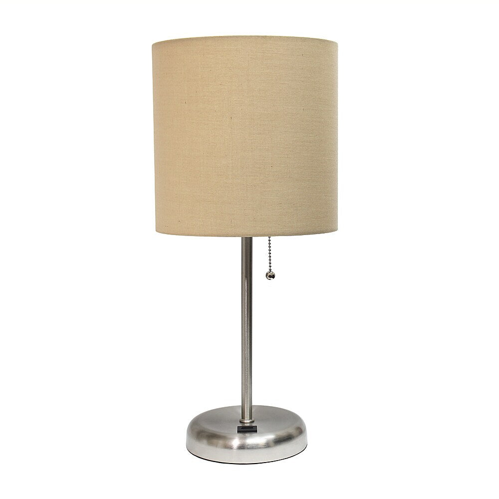 Limelights - Stick Lamp with USB charging port and Fabric Shade_1