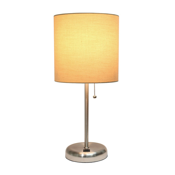 Limelights - Stick Lamp with USB charging port and Fabric Shade_0
