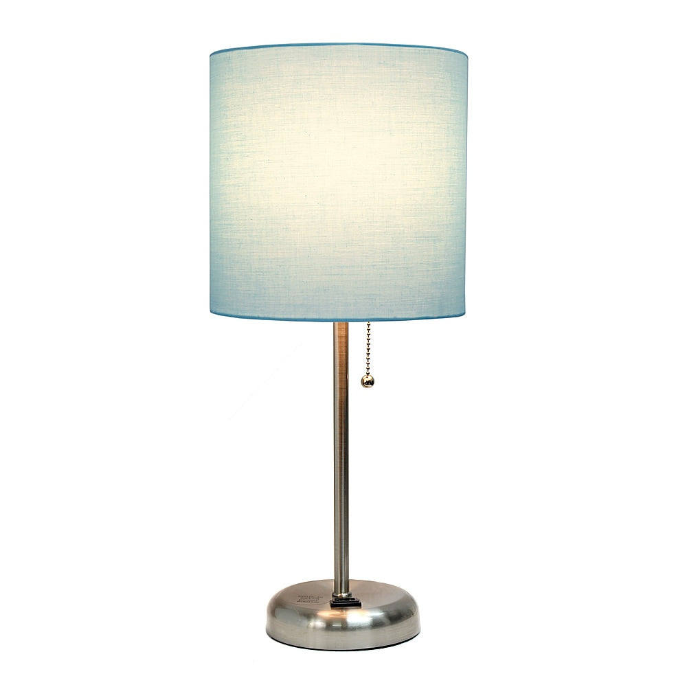 Limelights - Stick Lamp with Charging Outlet and Fabric Shade_0