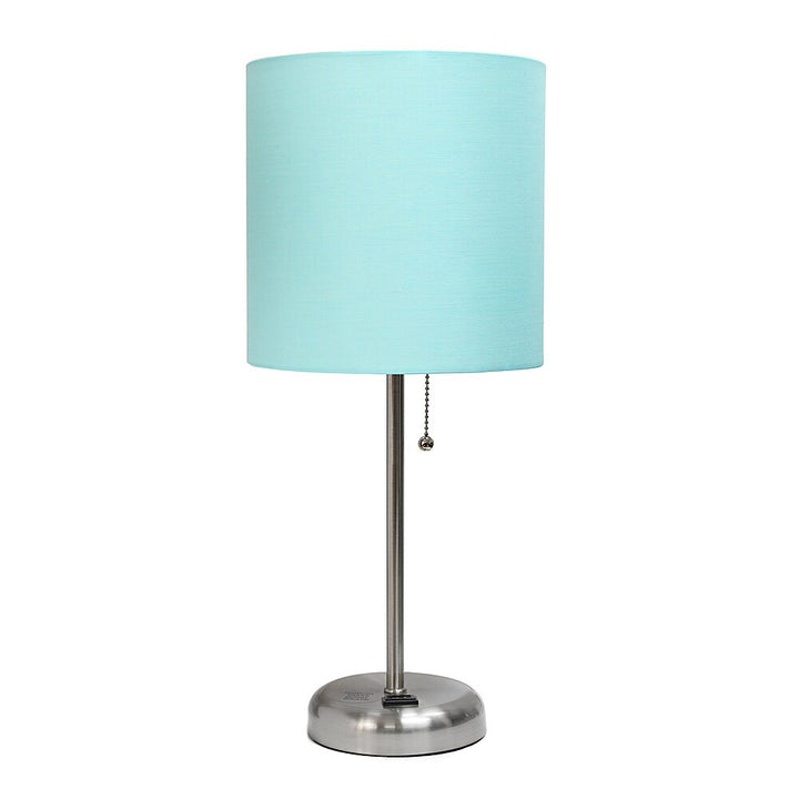 Limelights - Stick Lamp with Charging Outlet and Fabric Shade_3