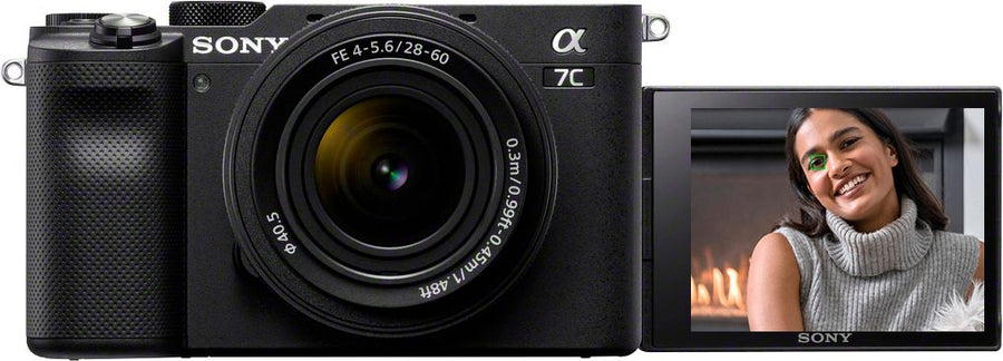 Sony - Alpha 7C Full-frame Compact Mirrorless Camera with FE 28-60mm F4-5.6 lens - Black_0