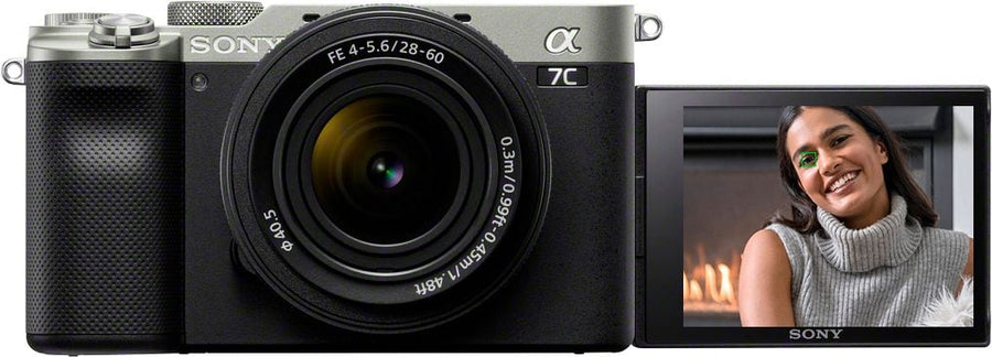 Sony - Alpha 7C Full-frame Compact Mirrorless Camera with FE 28-60mm F4-5.6 lens - Silver_0