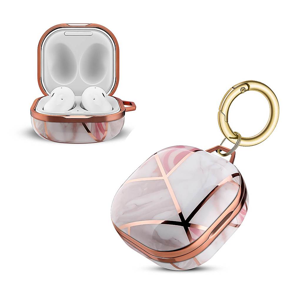 SaharaCase - Marble Series Case for Samsung Galaxy Buds Live, Galaxy Buds Pro and Galaxy Buds2 Pro - Pink_1