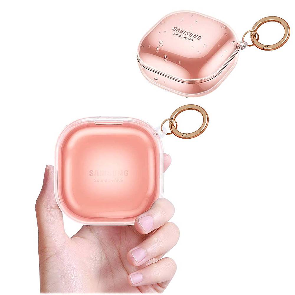 SaharaCase - Hybrid Flex Case for Samsung Galaxy Buds Live, Galaxy Buds Pro and Galaxy Buds2 Pro - Clear Rose Gold_4