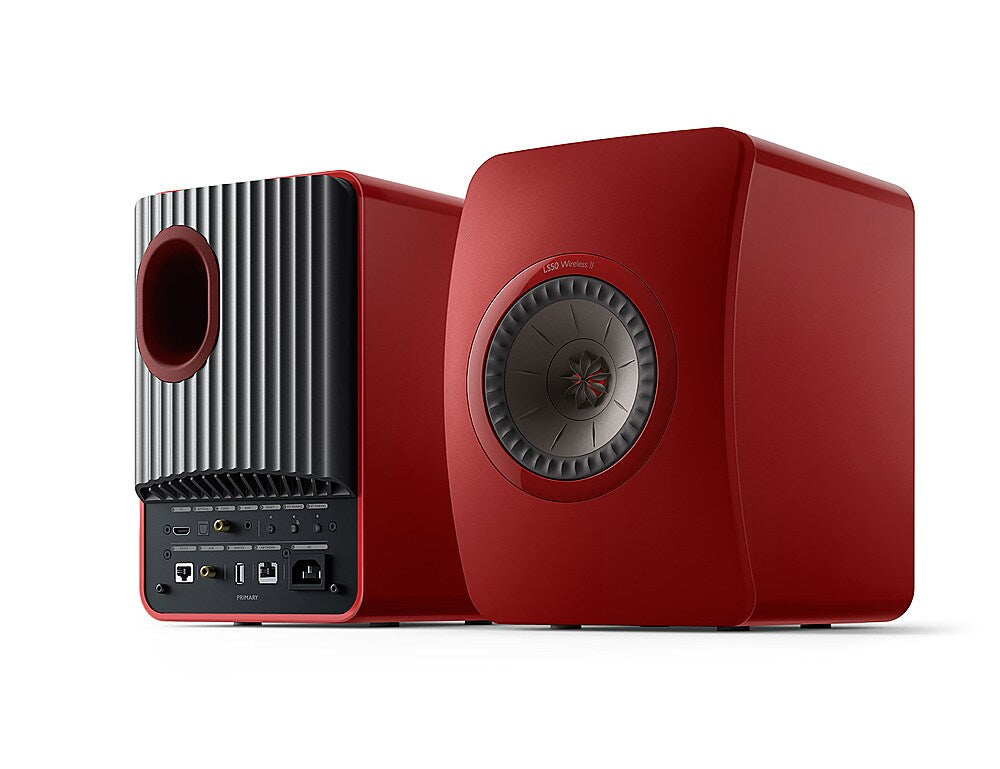 KEF - LS50 WIRELESS II Bookshelf Speakers Pair - Red_2