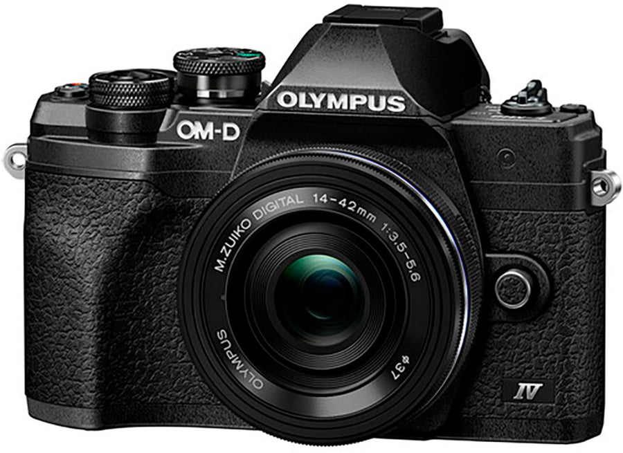 Olympus - V207132SU000 OM-D E-M10 Mark IV Mirrorless Digital Camera with 14-42mm Lens - Black_0