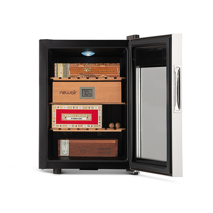 NewAir - 250 Count Electric Cigar Humidor Wineador - Stainless steel_8