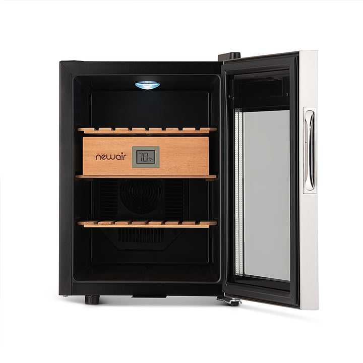 NewAir - 250 Count Electric Cigar Humidor Wineador - Stainless steel_4
