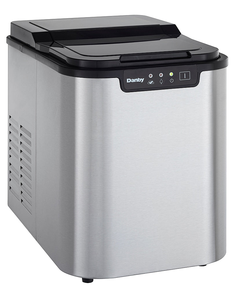 Danby - 2 lb Countertop Ice Maker - Stainless steel_1