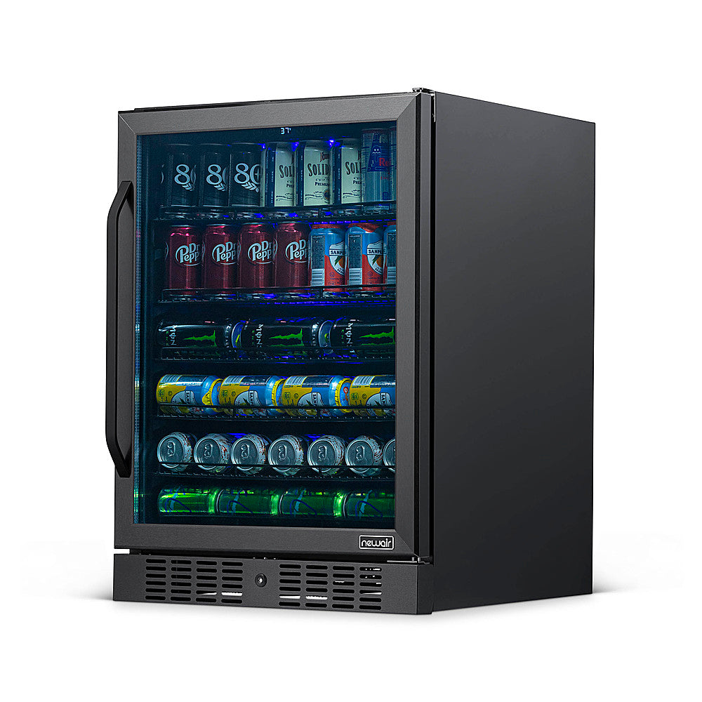 NewAir - 177-Can Built-In Beverage Fridge with Precision Temperature Controls - Black stainless steel_14