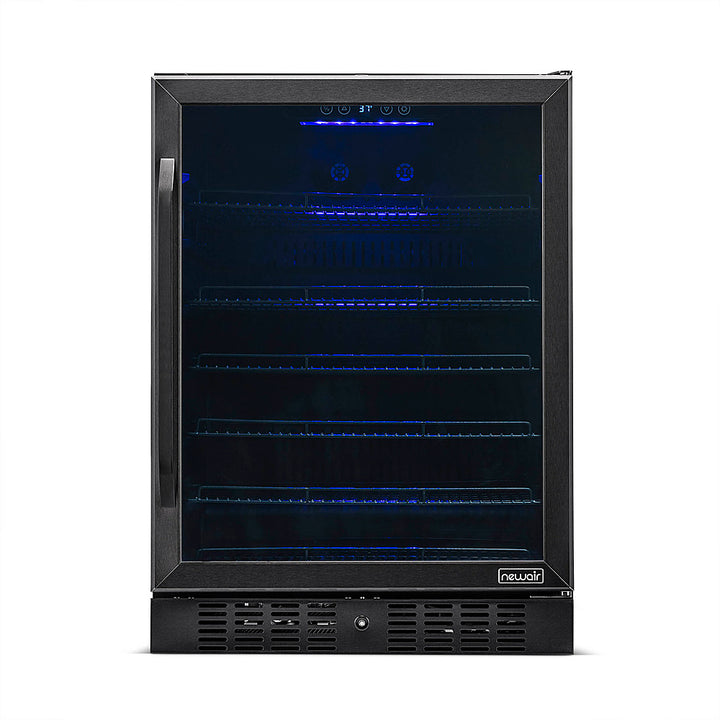 NewAir - 177-Can Built-In Beverage Fridge with Precision Temperature Controls - Black stainless steel_7