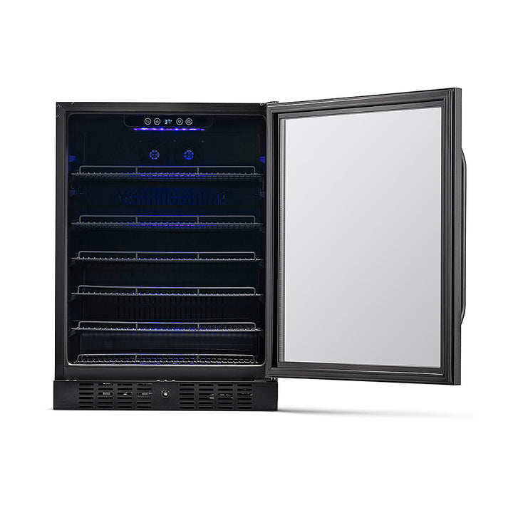 NewAir - 177-Can Built-In Beverage Fridge with Precision Temperature Controls - Black stainless steel_5