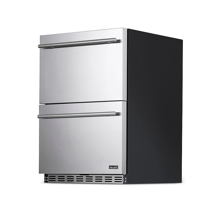 NewAir - 20-Bottle or 80-Can Dual Drawer Wine Refrigerator - Stainless steel_8