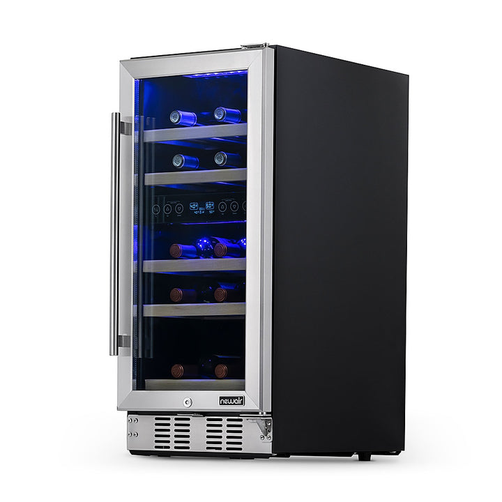 NewAir 15” Built-in 29 Bottle Dual Zone Compressor Wine Fridge - Stainless Steel, Recessed Kickplate - Stainless steel_5