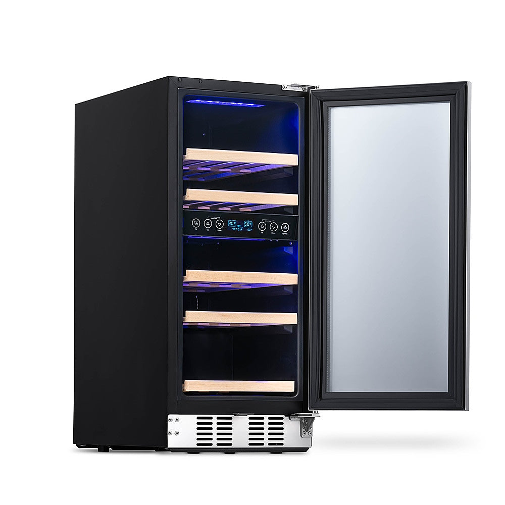 NewAir 15” Built-in 29 Bottle Dual Zone Compressor Wine Fridge - Stainless Steel, Recessed Kickplate - Stainless steel_13