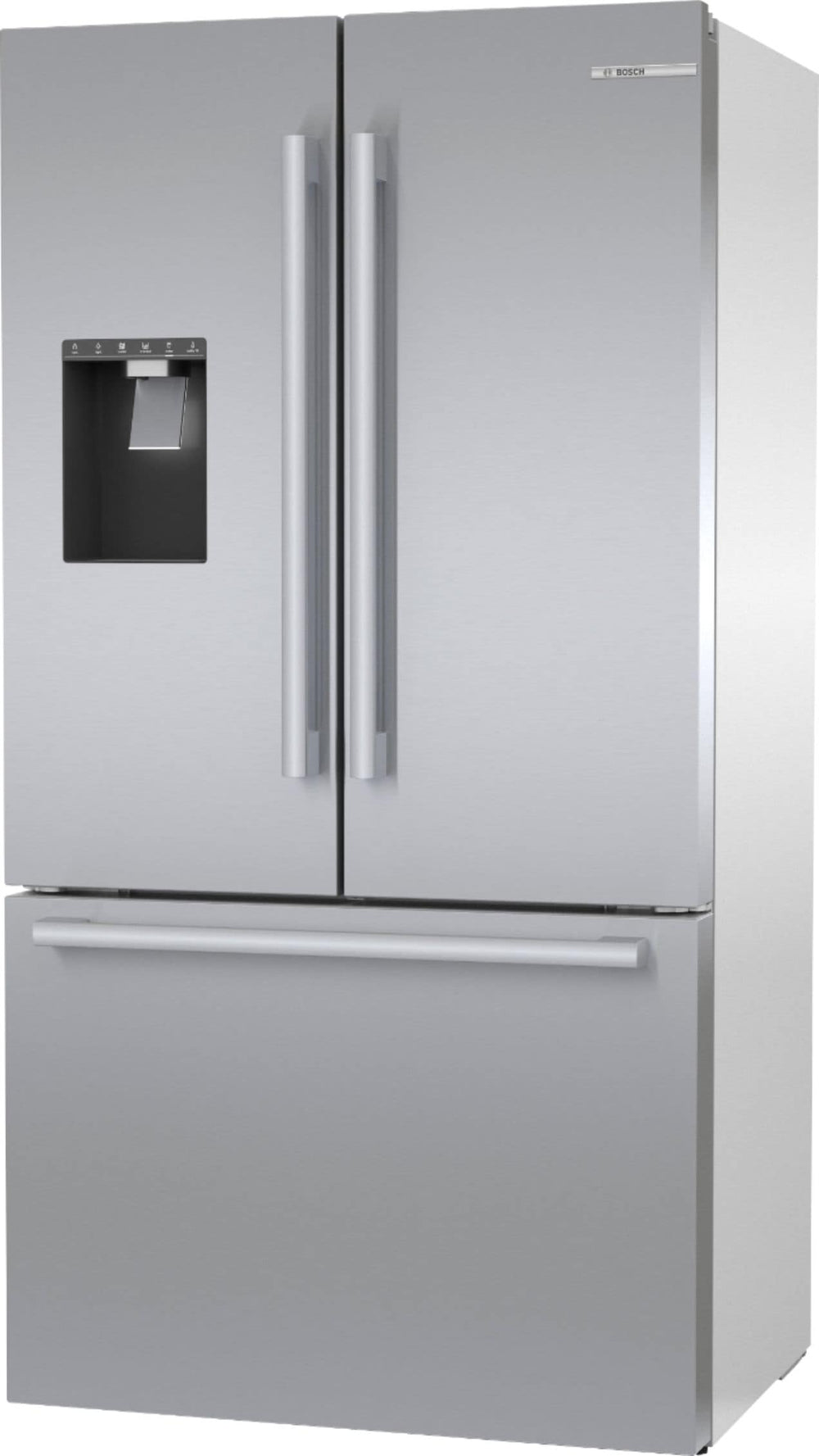 Bosch - 500 Series 21 Cu. Ft. French Door Counter-Depth Smart Refrigerator with External Water and Ice Maker - Stainless steel_1