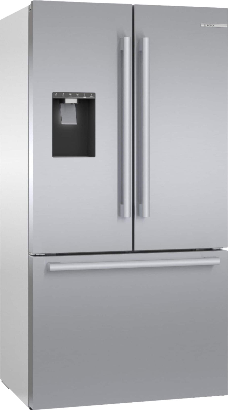 Bosch - 500 Series 21 Cu. Ft. French Door Counter-Depth Smart Refrigerator with External Water and Ice Maker - Stainless steel_0