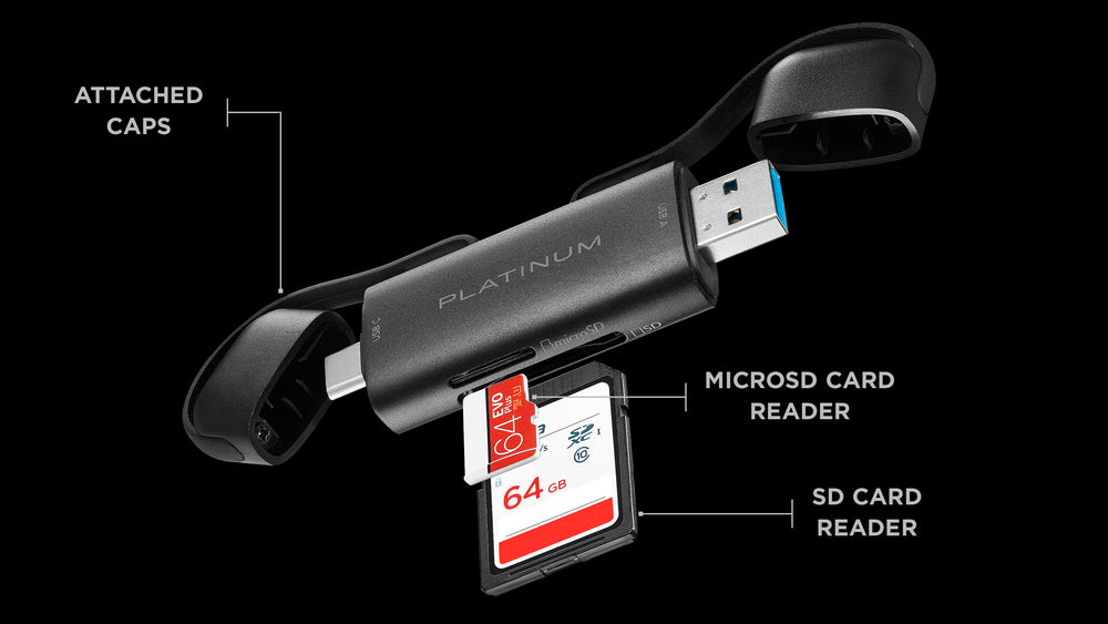Platinum™ - UHS-I USB-C/USB 3.2 Gen 1 Memory Card Reader - Black_1