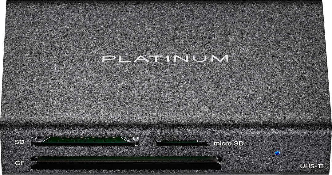 Platinum™ - USB 3.2 Gen 1 SD, microSD, CF 3 Slot Memory Card Reader - Black_7