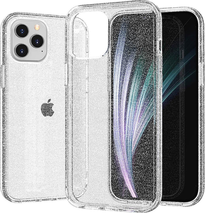 SaharaCase - Sparkle Series Hard Shell Case for Apple iPhone 12 and 12 Pro - Clear_3