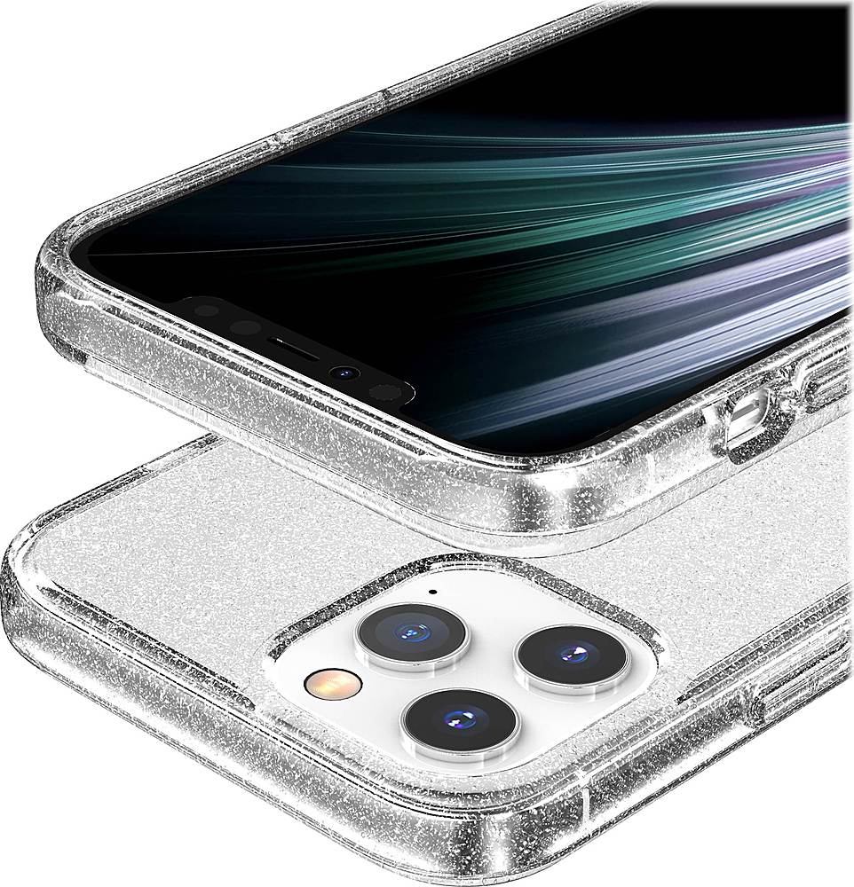 SaharaCase - Sparkle Series Hard Shell Case for Apple iPhone 12 and 12 Pro - Clear_1