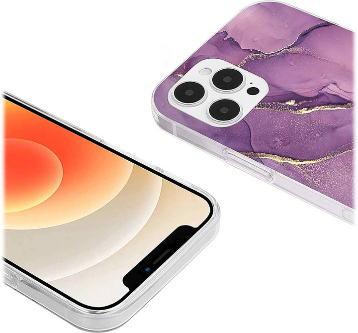 SaharaCase - Marble Carrying Case for Apple iPhone 12 Pro Max - Purple Marble_3