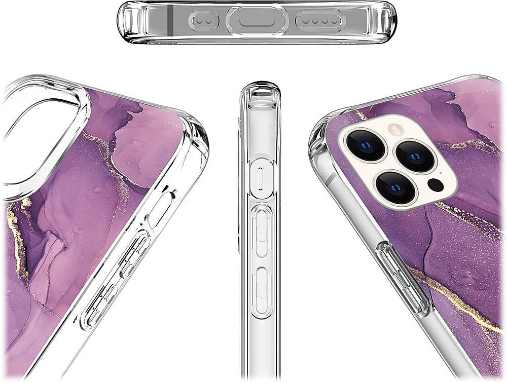 SaharaCase - Marble Carrying Case for Apple iPhone 12 Pro Max - Purple Marble_4