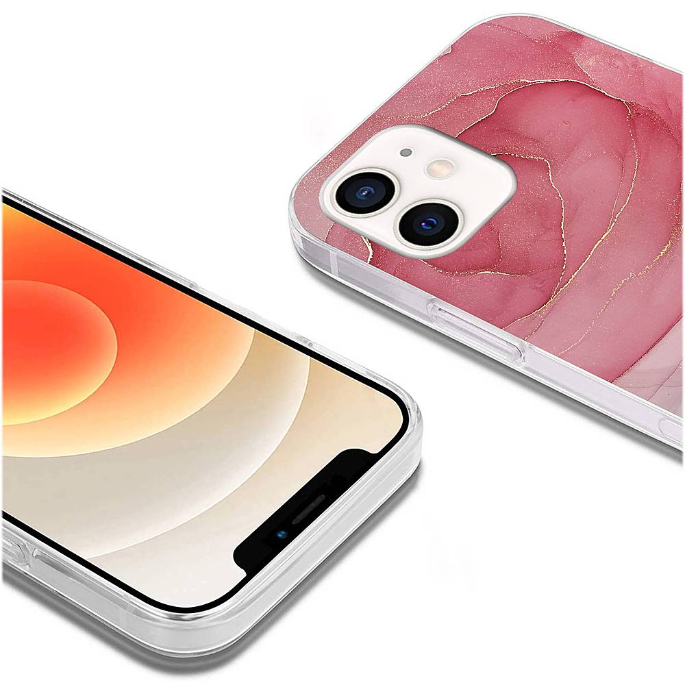 SaharaCase - Marble Series Carrying Case for Apple iPhone 12 and 12 Pro - Red_4