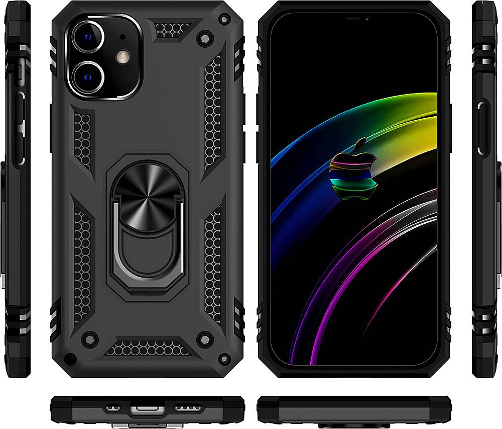 SaharaCase - Military Kickstand Series Carrying Case for Apple iPhone 12 mini - Black_7