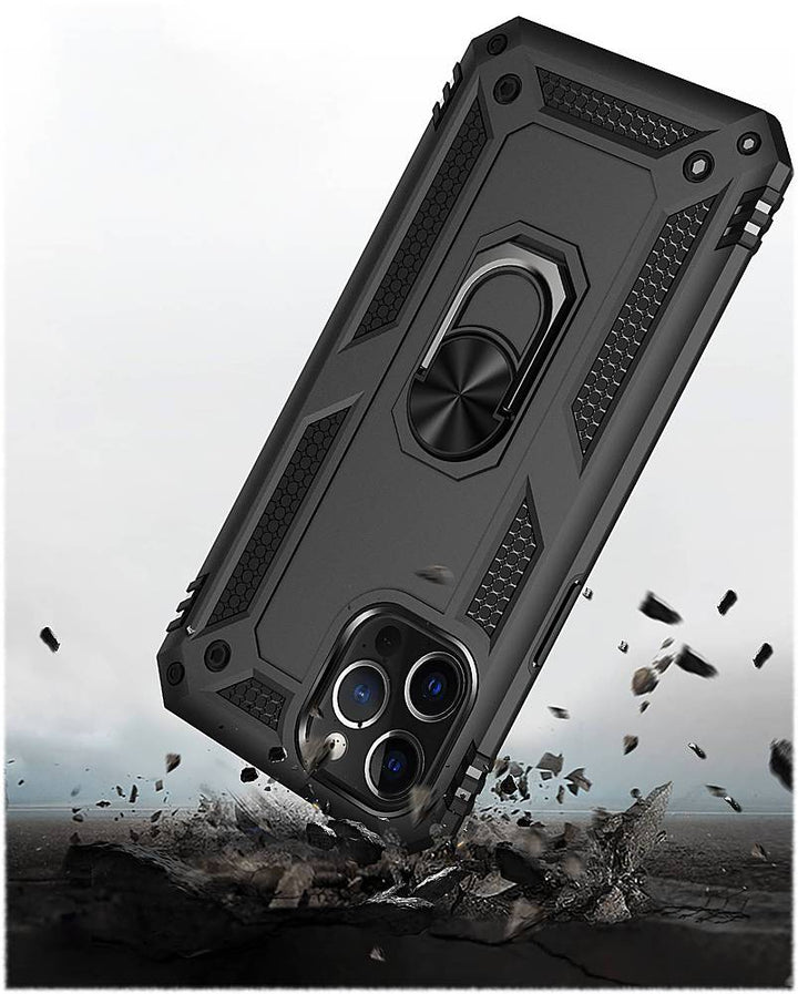 SaharaCase - Military Kickstand Series Carrying Case for Apple iPhone 12 Pro Max - Black_4