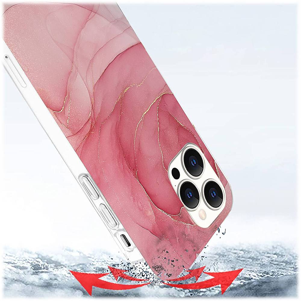 SaharaCase - Marble Carrying Case for Apple iPhone 12 Pro Max - Red Marble_1