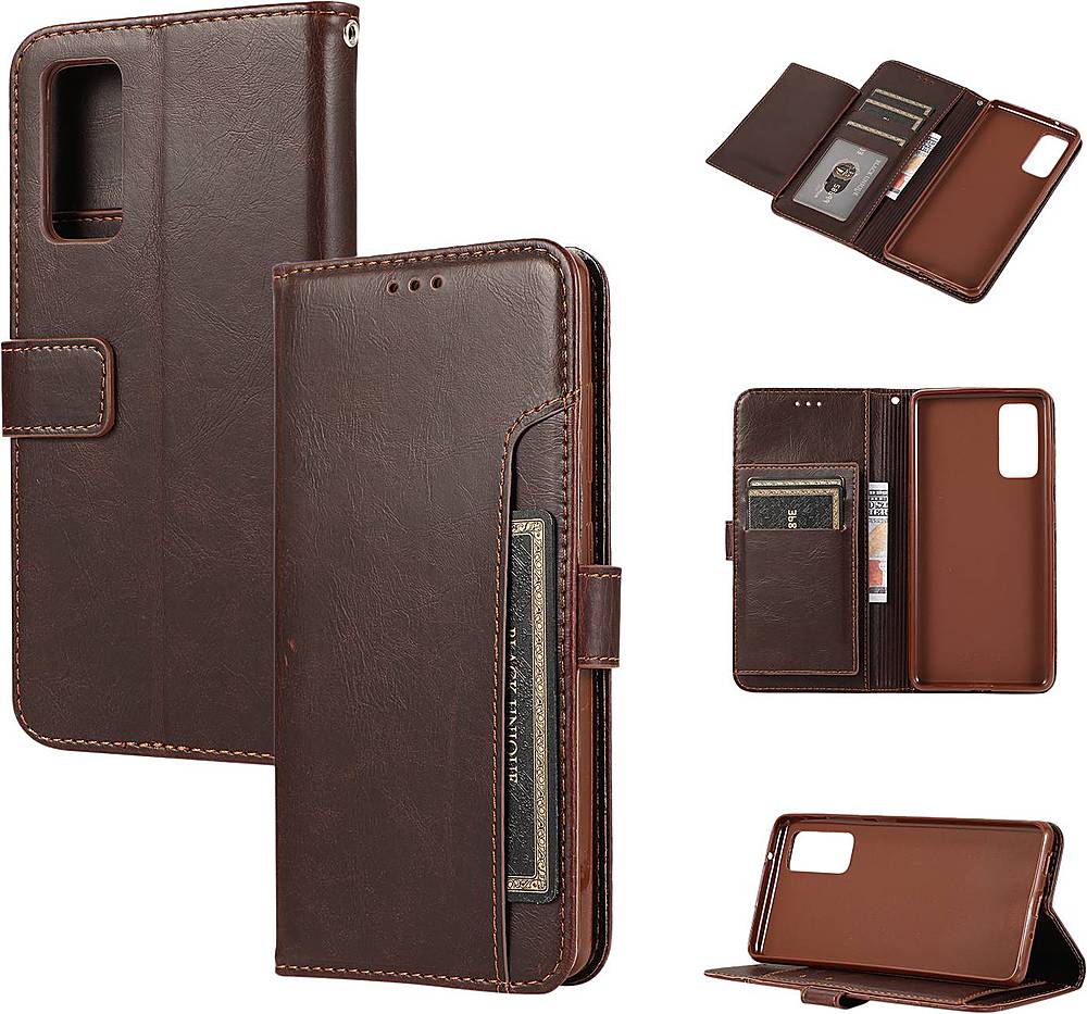 SaharaCase - Folio Wallet Case for Samsung Galaxy S20 FE - Brown_5