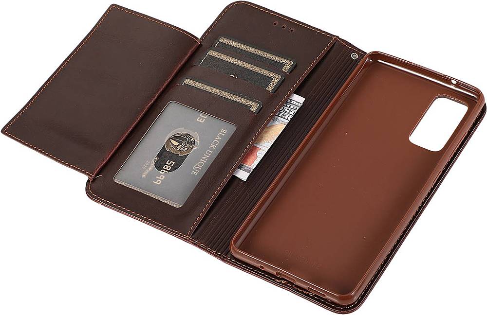 SaharaCase - Folio Wallet Case for Samsung Galaxy S20 FE - Brown_4