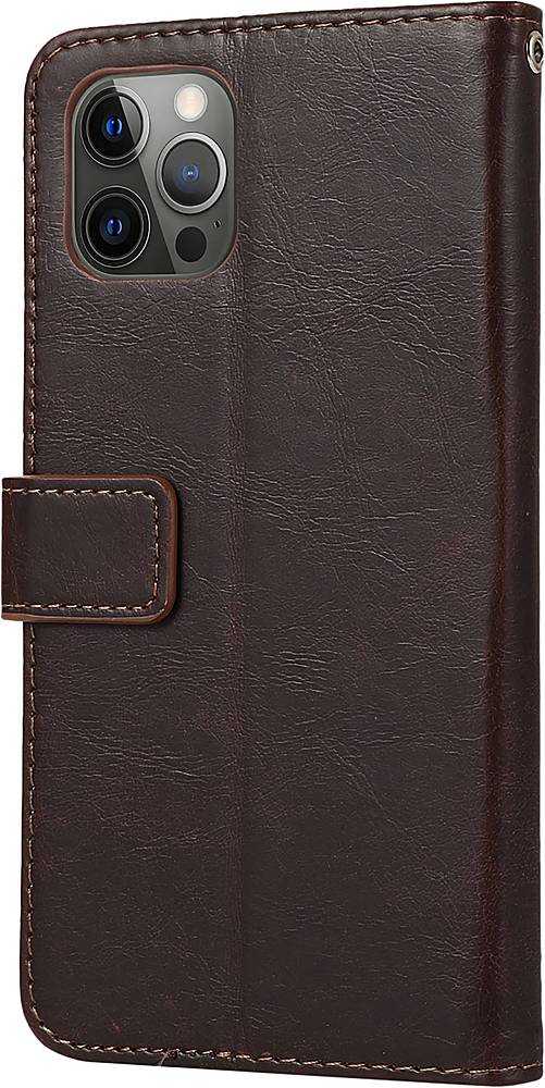 SaharaCase - Folio Wallet Case for Apple iPhone 12 and 12 Pro - Brown_0