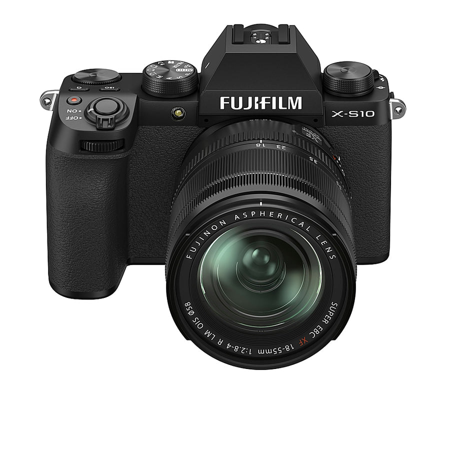 Fujifilm - X-S10 Mirrorless Camera Body with XF18-55mmF2.8-4 R Telephoto Lens - Black_0
